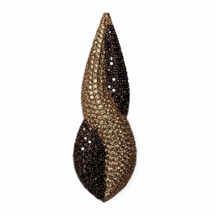 Coppia Orecchini Spirale Zirconi Champagne e Brown Rodio Rosa