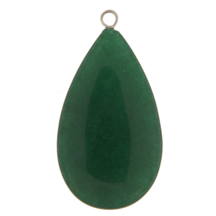 Coppia Pendenti Goccia Pietra Dura Corta Verde