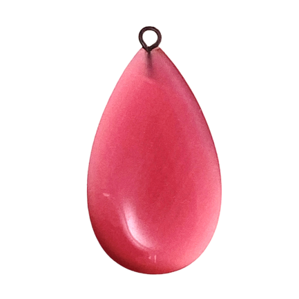Coppia Pendenti Goccia Pietra Dura Corta Rosa Scuro