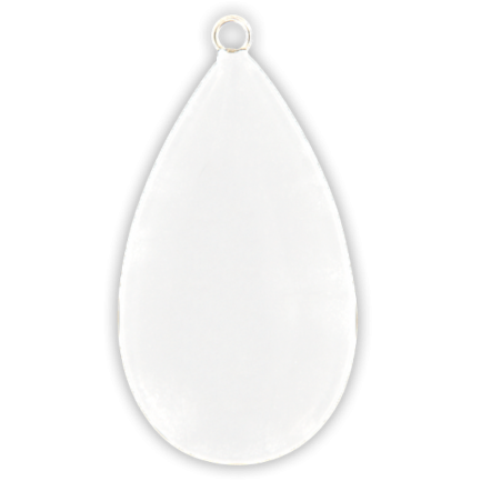 Coppia Pendenti Goccia Pietra Dura Corta Bianca