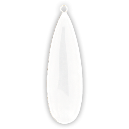 Coppia Pendenti Goccia Pietra Dura Lunga Bianca